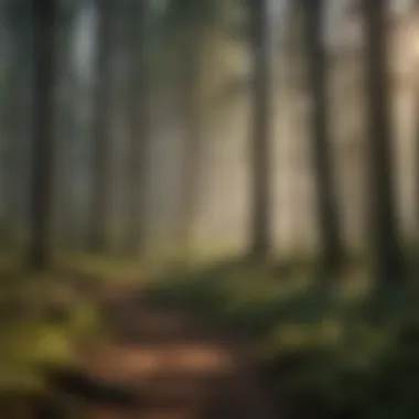 Promoting Sustainable Forestry Through Successional Dynamics A serene forest landscape showcasing sustainable forestry practices