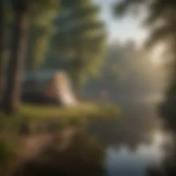 Serene lakeside camping spot in Alexandria