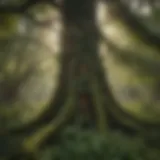 A close-up of invasive kudzu vines engulfing a tree