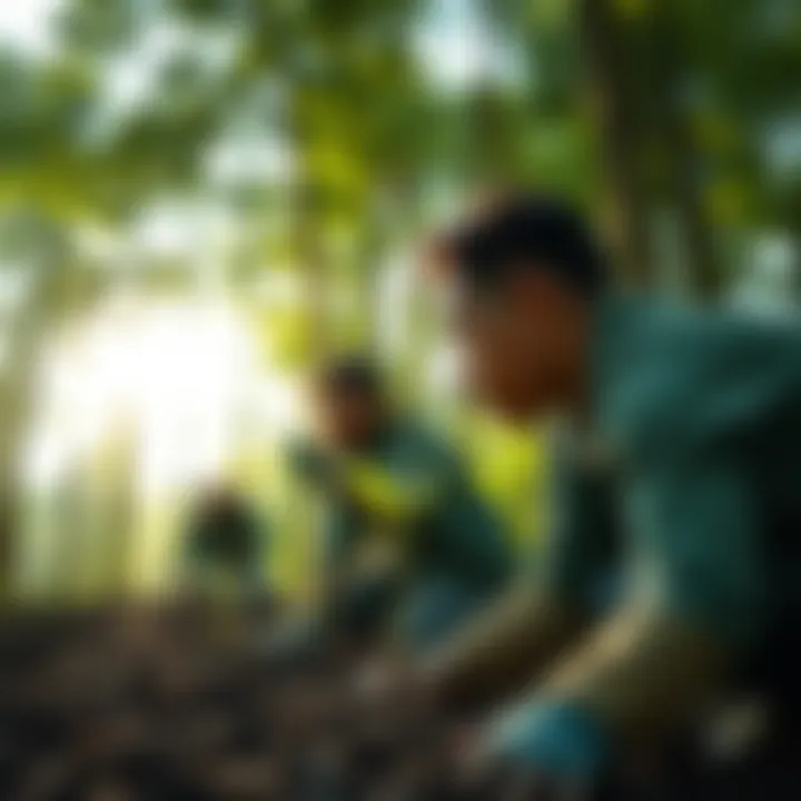 Community Engagement in Tree Planting Community members participating in a tree planting event
