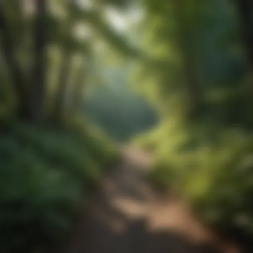 Scenic view of Bear Mountain with lush greenery and a winding trail