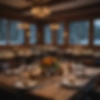 Gourmet Dining Experience at Beaver Creek Elegant dining setup at Beaver Creek Ski Lodge showcasing gourmet dishes