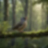 A close-up of a bird perched on a branch, singing melodiously