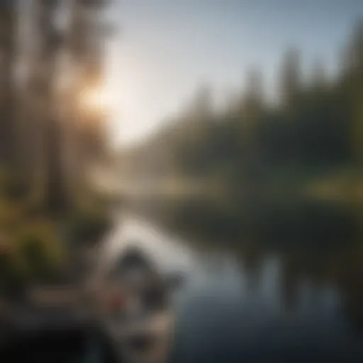 A serene lake surrounded by lush forest in the Boundary Waters