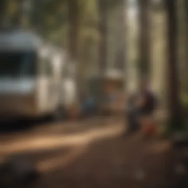 Campground host interacting with visitors