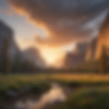 Breathtaking Sunrise Over Yosemite Valley Scenic view of Yosemite Valley at sunrise