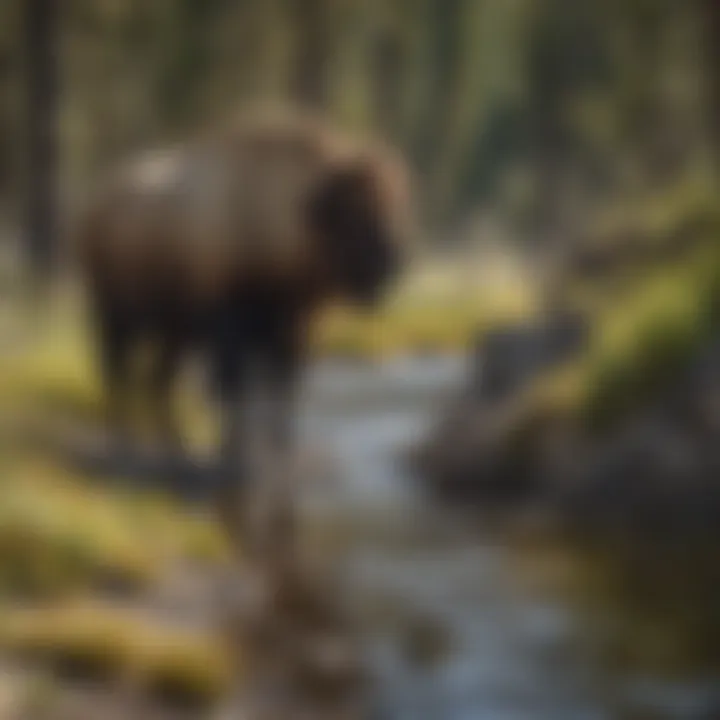 Wildlife in Yellowstone National Park showcasing the park's biodiversity