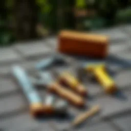 Tools and materials required for shaker shingles installation