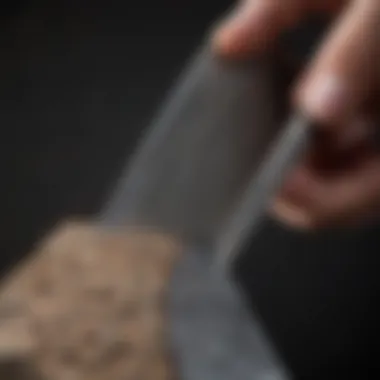 Close-up of a finely sharpened saw blade