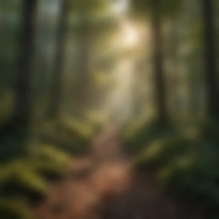 A scenic view of a forest rich with various hardwood trees, illustrating their ecological significance.