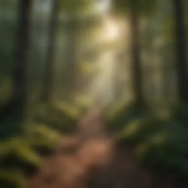 Ecological Role of Hardwoods A scenic view of a forest rich with various hardwood trees, illustrating their ecological significance.