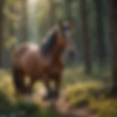 Wild Mustang in its Element Mustang in a natural habitat showcasing its wild beauty