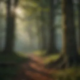 Diverse tree species thriving in a forest setting