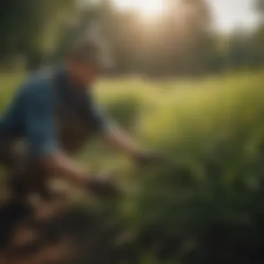 Manual Control Methods for Johnson Grass Manual removal of Johnson grass from crops