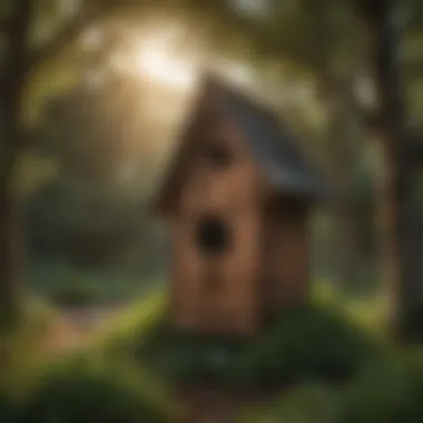 A Stunning Bat House in Nature A beautifully designed bat house in a garden setting