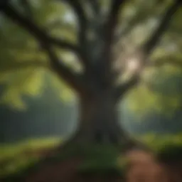 A serene view of Hampton Hollow showcasing diverse tree species