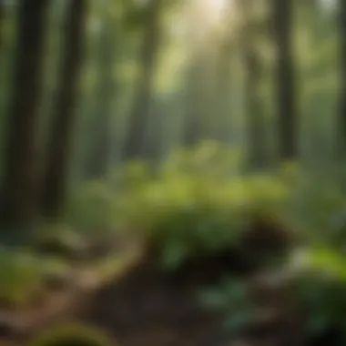 Lush green ginseng plants thriving in their natural habitat