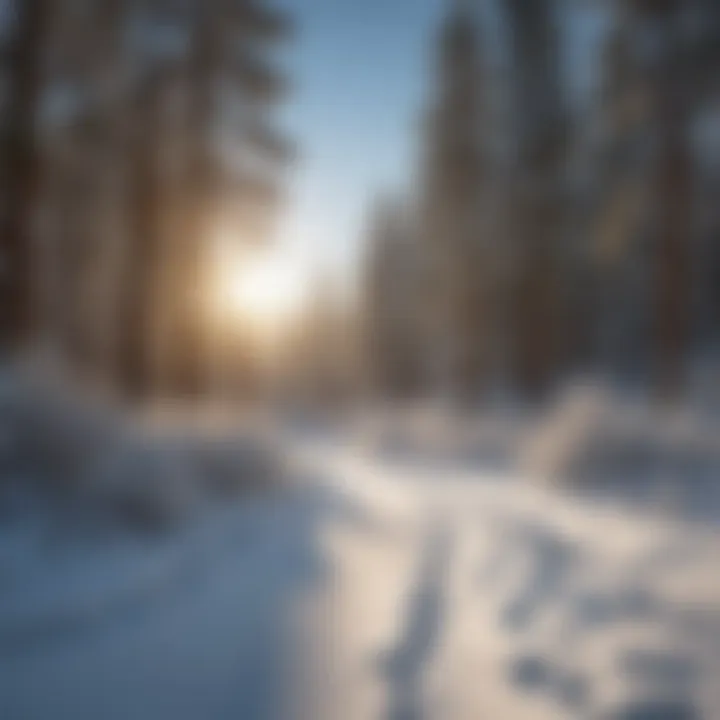 Snow-covered landscape in Big Bear