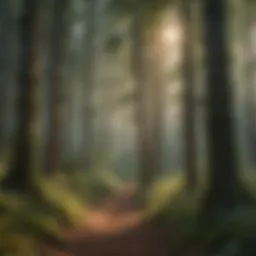 A serene forest landscape showcasing healthy trees and biodiversity