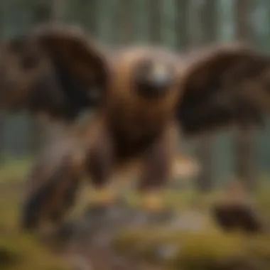 Prey Species of Golden Eagles Illustration of various prey species hunted by golden eagles