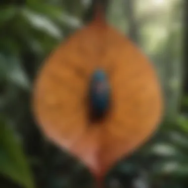 The Hidden World of Insects: Essential Players in Rainforest Ecology A diverse array of insects on a rainforest leaf, showcasing the complexity of rainforest ecosystems