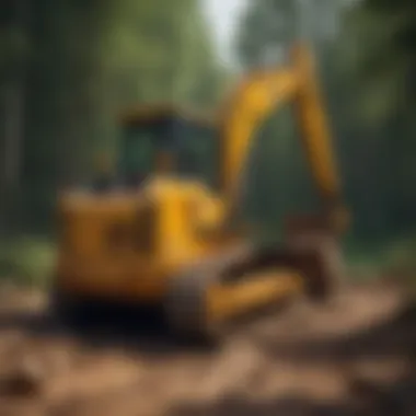 Maintenance check being performed on dozer equipment