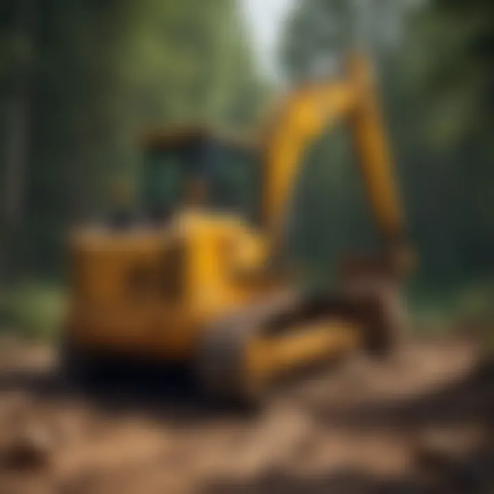 Maintenance check being performed on dozer equipment