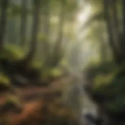 A pristine natural landscape impacted by tourism