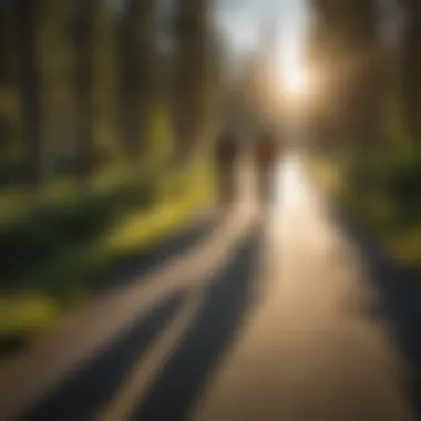 Group of electric cyclists riding on a trail in Missoula