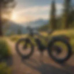 Electric bike parked against a scenic backdrop in Missoula
