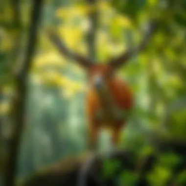 Diverse Wildlife in Local Ecosystem A scenic view of a local ecosystem showcasing diverse wildlife