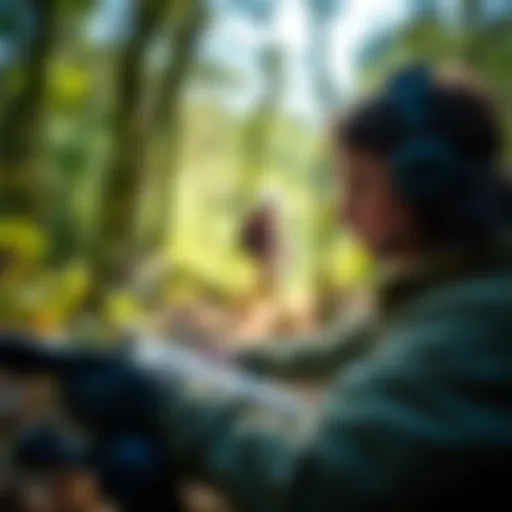 Research in Natural Habitats Field biologist conducting research in a natural habitat