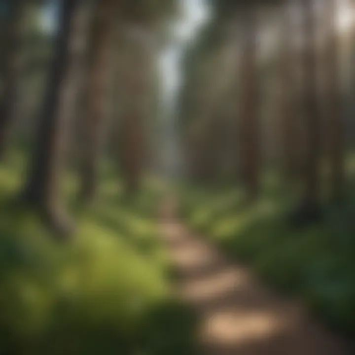 Hikers enjoying a scenic trail through lush greenery