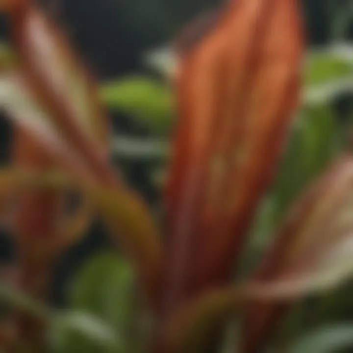 Close-up of a North American Pitcher Plant showcasing its intricate structure and coloration