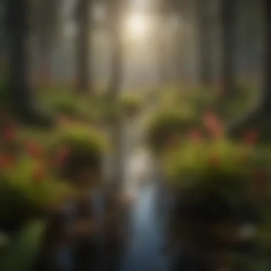 Wetland Ecosystem of the North American Pitcher Plant Habitat image depicting the wetland ecosystem where North American Pitcher Plants thrive