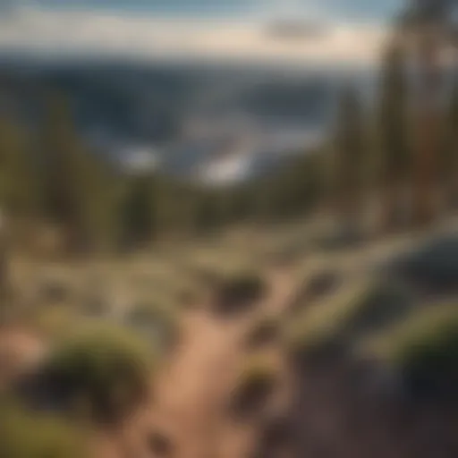 Panoramic view of Albuquerque ski resort landscape