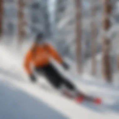 Skiers navigating through snow-covered trails