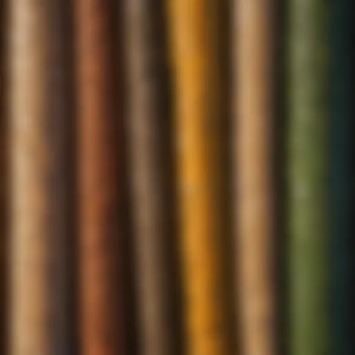 Close-up view of fiberglass lumber featuring its texture and color variations