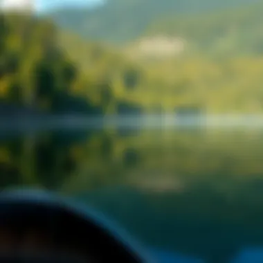 A tranquil lake reflecting the surrounding forest at Beartree