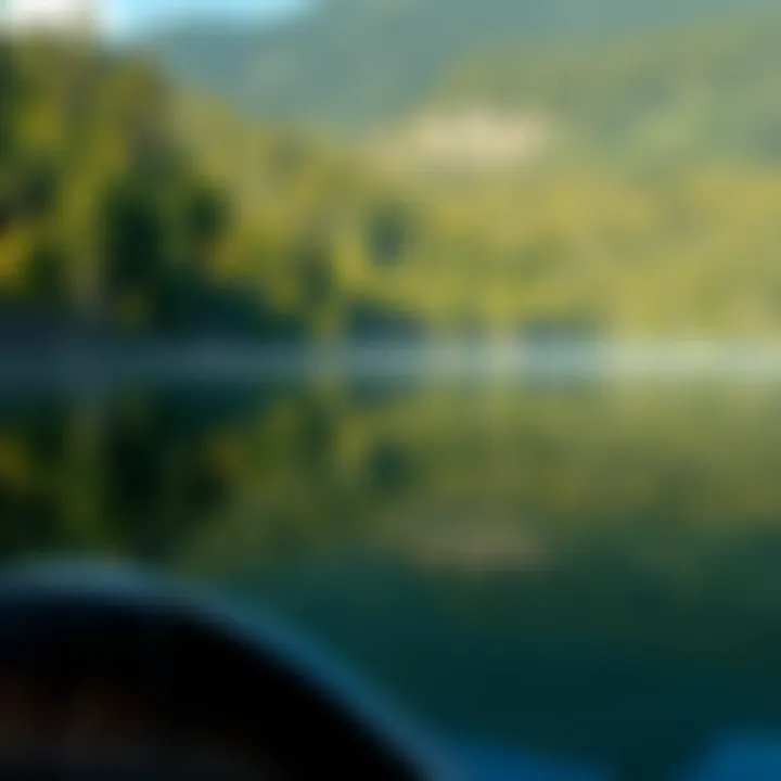 A tranquil lake reflecting the surrounding forest at Beartree