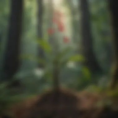 Belladonna in Its Natural Habitat Natural setting featuring a belladonna plant in its environment