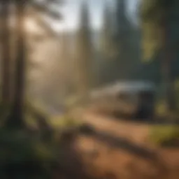 Scenic view of a serene boondocking site surrounded by nature