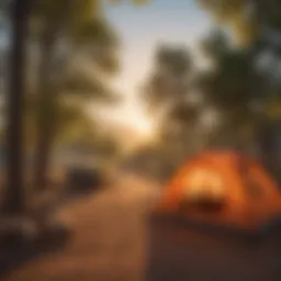 Scenic view of Camp Verde campsite during sunrise