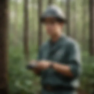 A group of students participating in a forestry training program