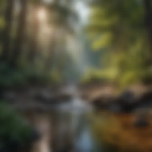 A panoramic view showcasing the stunning landscape of Cascade Springs Nature Preserve