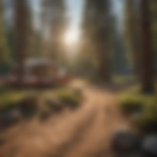 Scenic view of Cherry Valley Campground in Yosemite