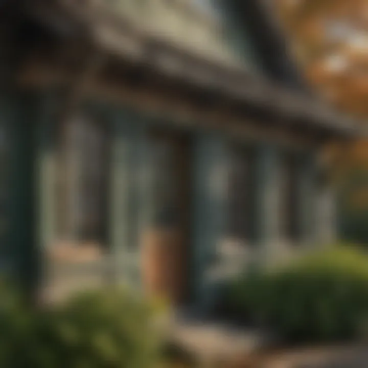Architectural details of a historic cottage