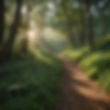 Lush greenery along the Crystal Springs Hiking Trail