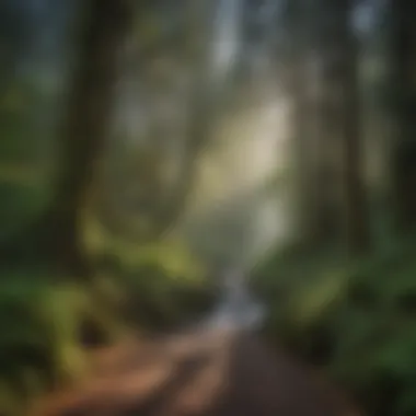 A tranquil hiking path in Silver Falls State Park