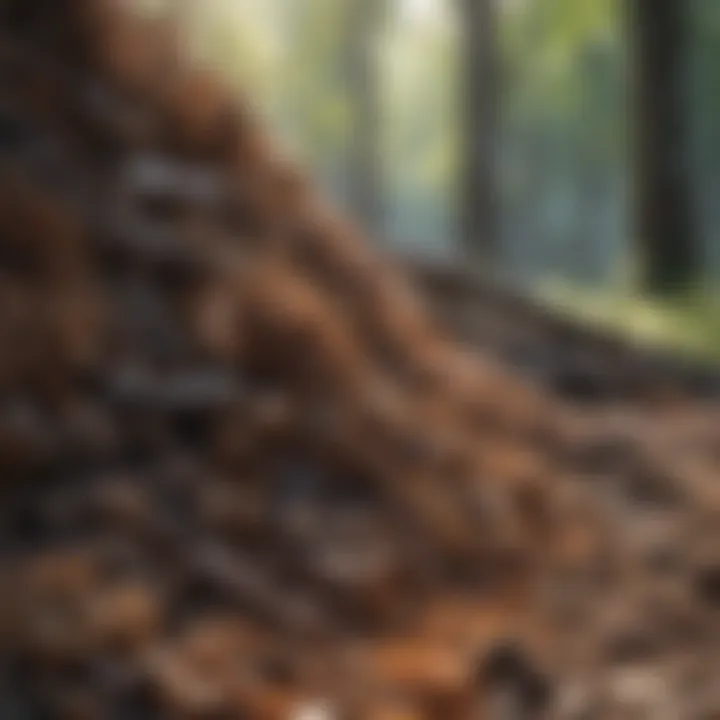 A close-up of biomass material ready for processing, depicting its natural texture